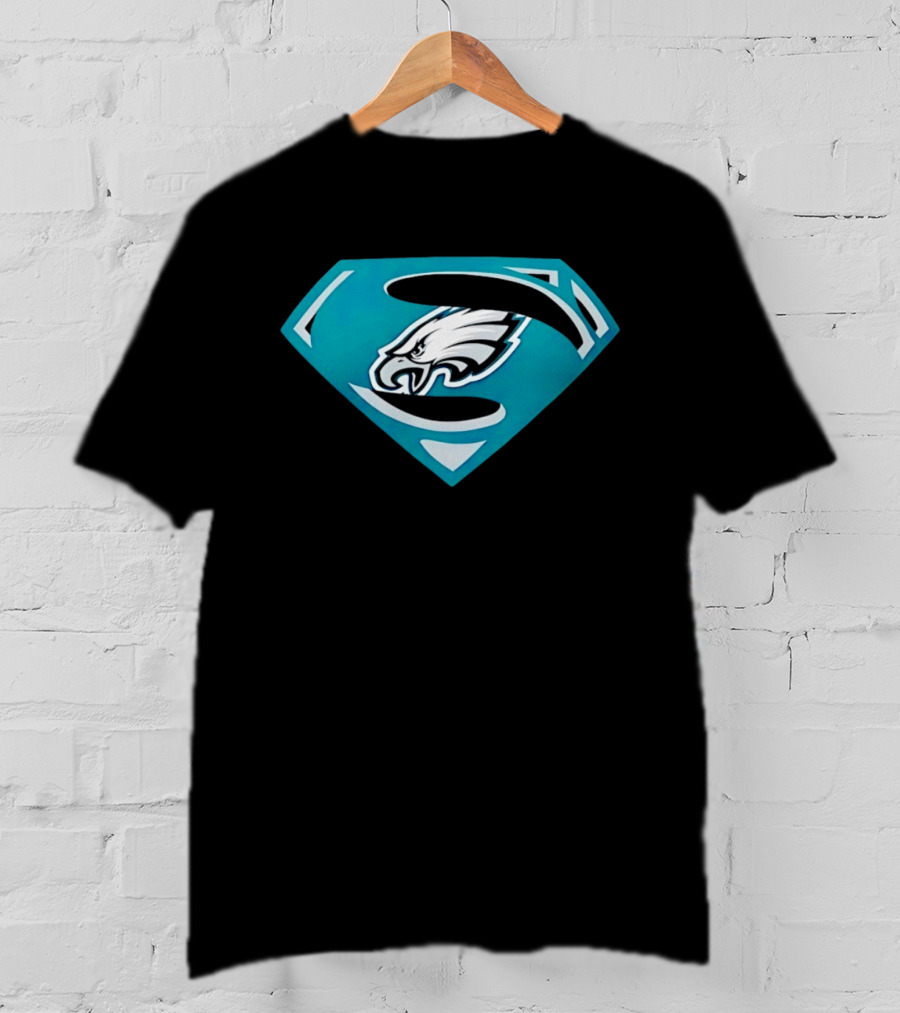 Philadelphia Eagles Superman Crest NFL Football Team T-Shirt