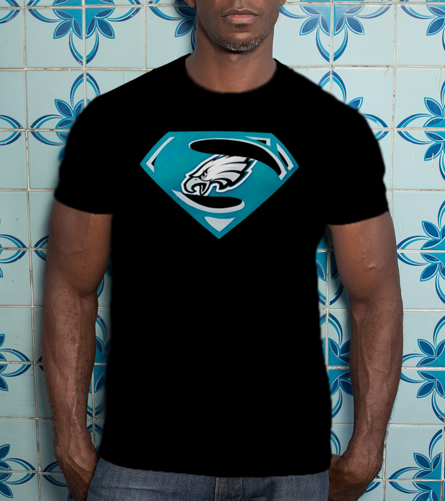 Philadelphia Eagles Superman Crest NFL Football Team T-Shirt