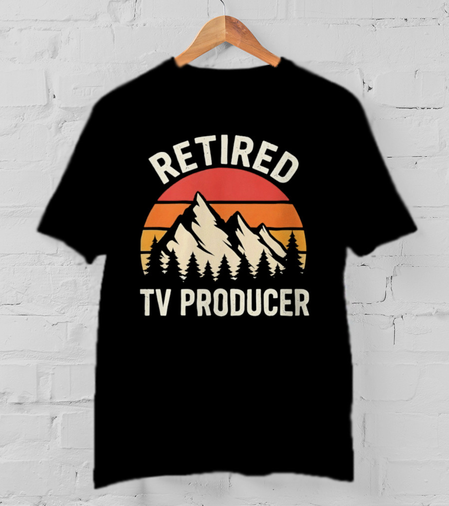Retired TV Producer Mountain Sunset T-Shirt
