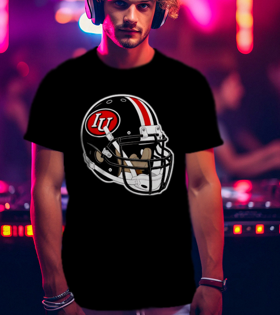 Indiana Hoosiers IU Football Helmet T-Shirt