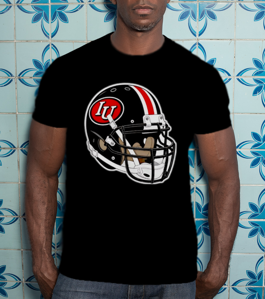 Indiana Hoosiers IU Football Helmet T-Shirt
