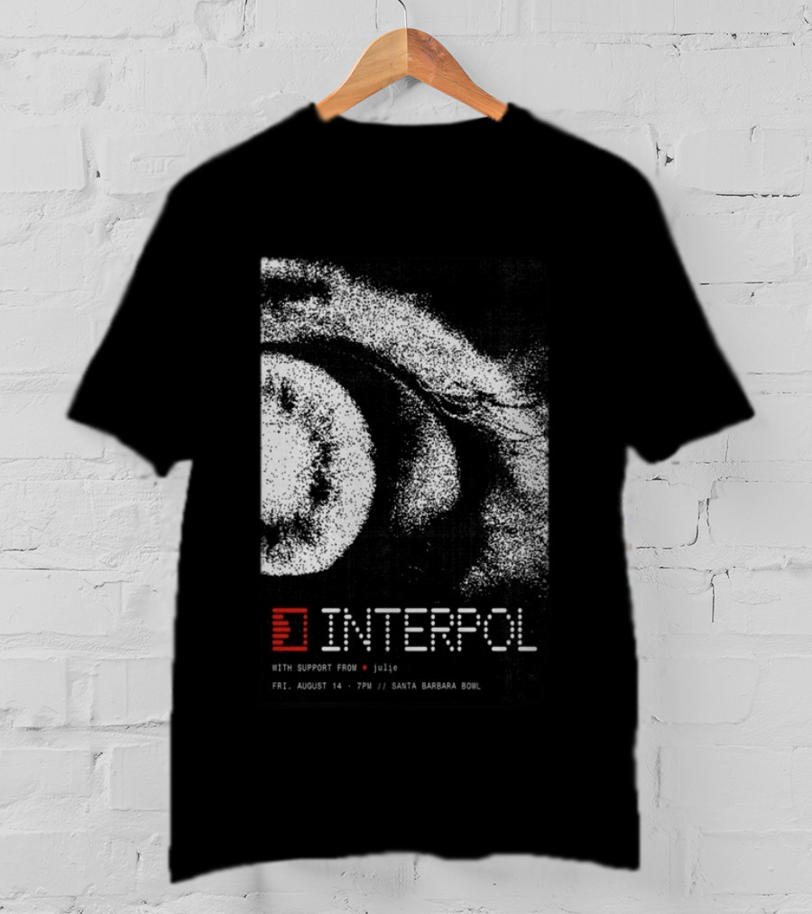 Interpol Santa Barbara Bowl Event August 14 7PM With Julje T-Shirt
