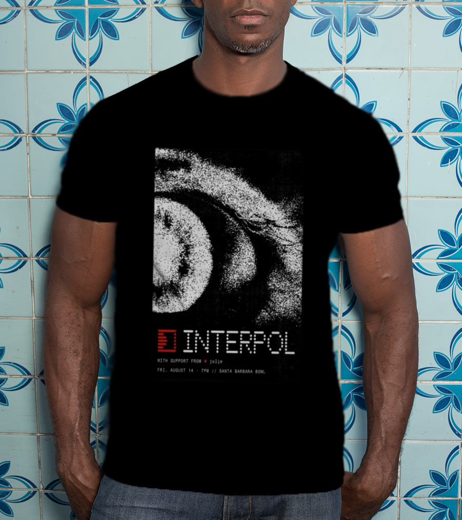 Interpol Santa Barbara Bowl Event August 14 7PM With Julje T-Shirt