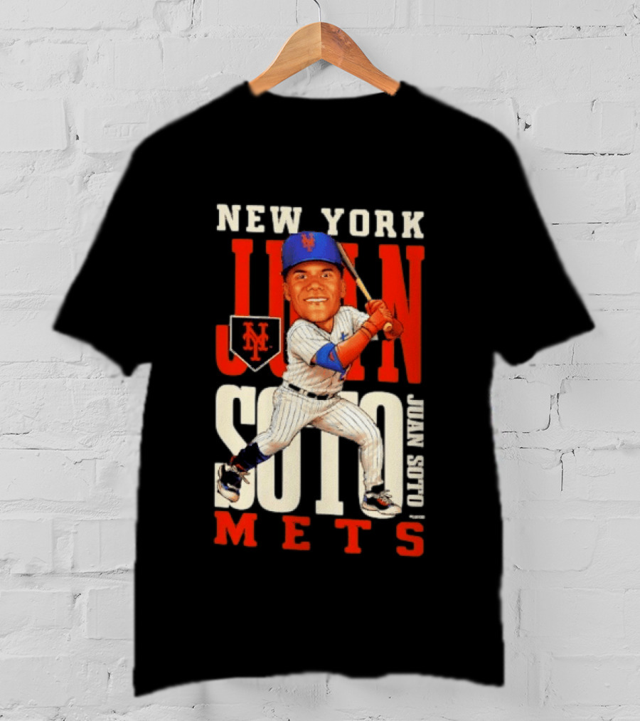 New York Mets Juan Soto Caricature MLB Baseball T-Shirt
