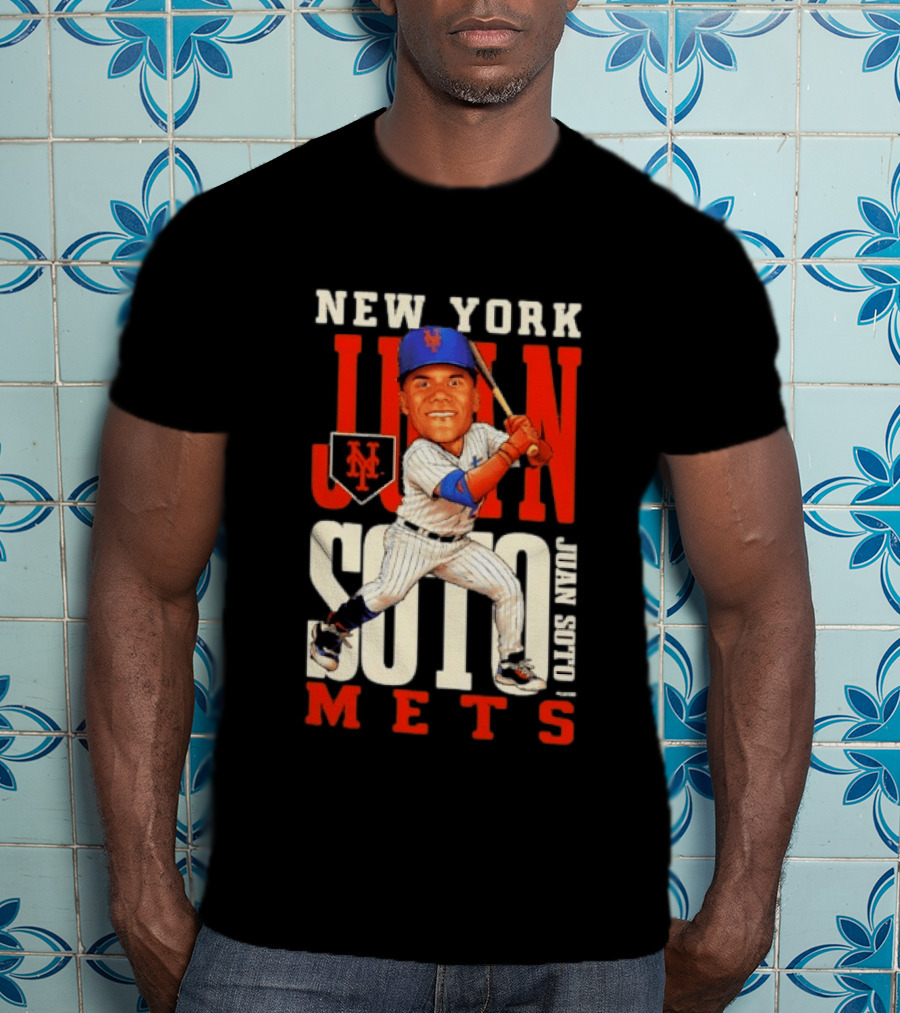 New York Mets Juan Soto Caricature MLB Baseball T-Shirt
