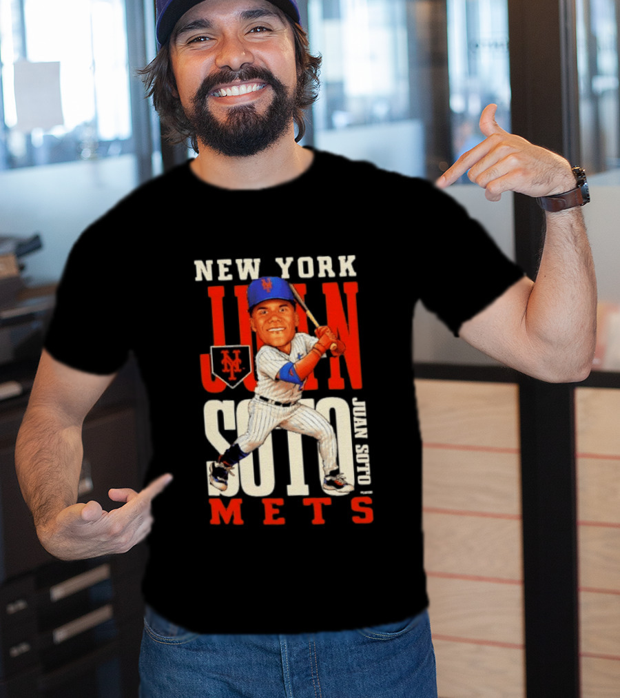 New York Mets Juan Soto Caricature MLB Baseball T-Shirt