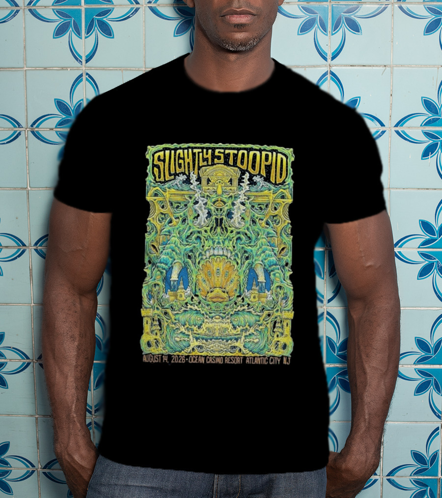 Slightly Stoopid August 14 2026 Ocean Casino Resort Atlantic City NJ Psychedelic Event T-Shirt