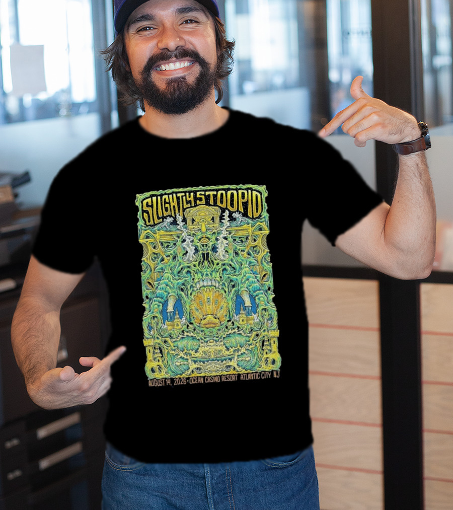 Slightly Stoopid August 14 2026 Ocean Casino Resort Atlantic City NJ Psychedelic Event T-Shirt
