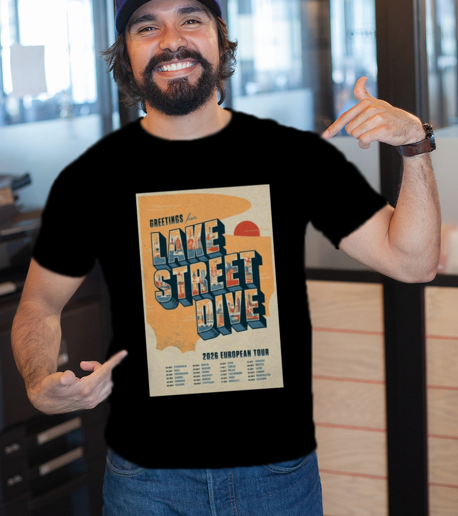 Greetings From Lake Street Dive 2026 European Tour Paris October 16 Le Bataclan T-Shirt