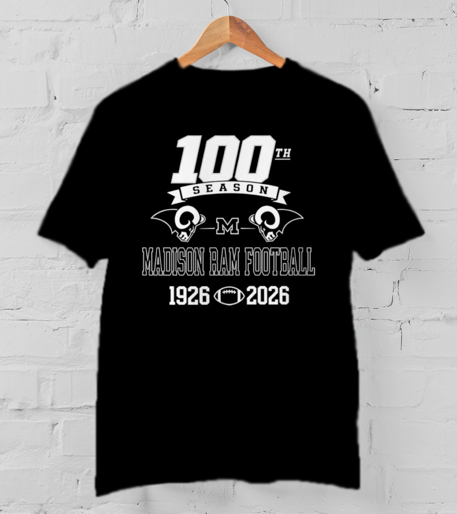 Madison Ram Football 100th Season 1926 2026 T-Shirt