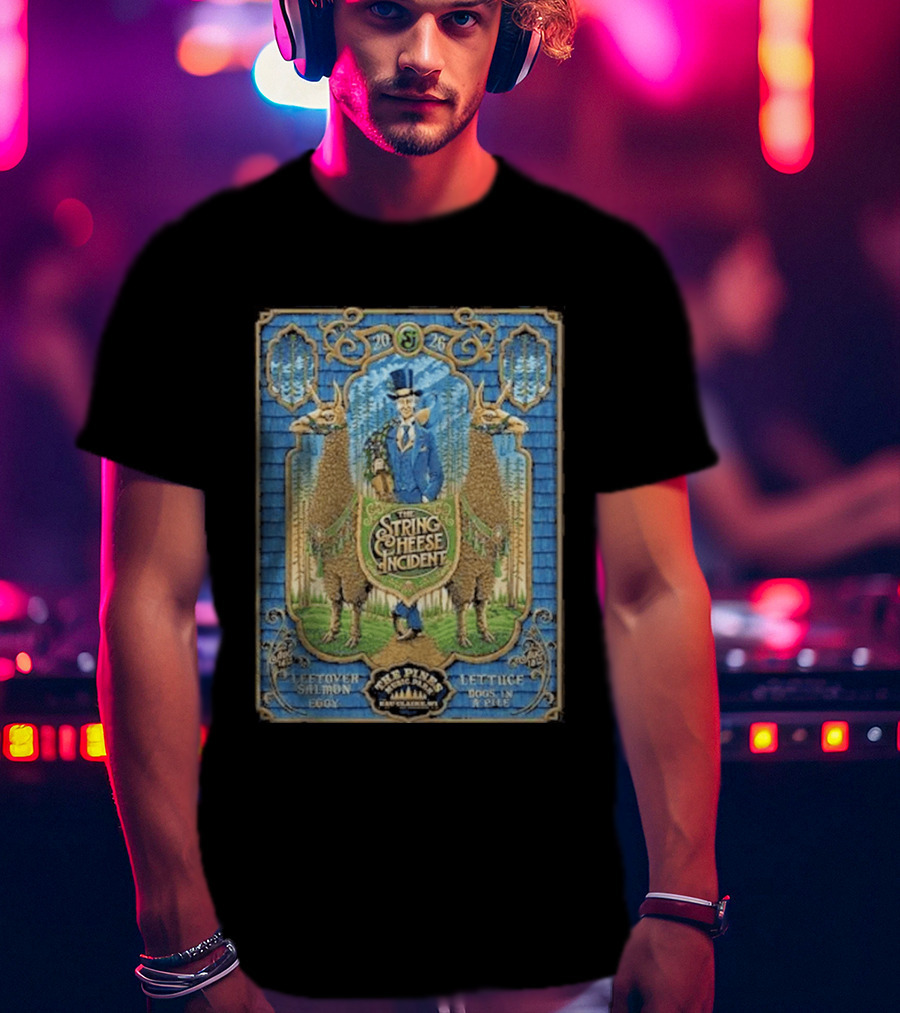The String Cheese Incident Eau Claire WI 2026 Pine Music Park Leftover Salmon Lettuce Concert T-Shirt