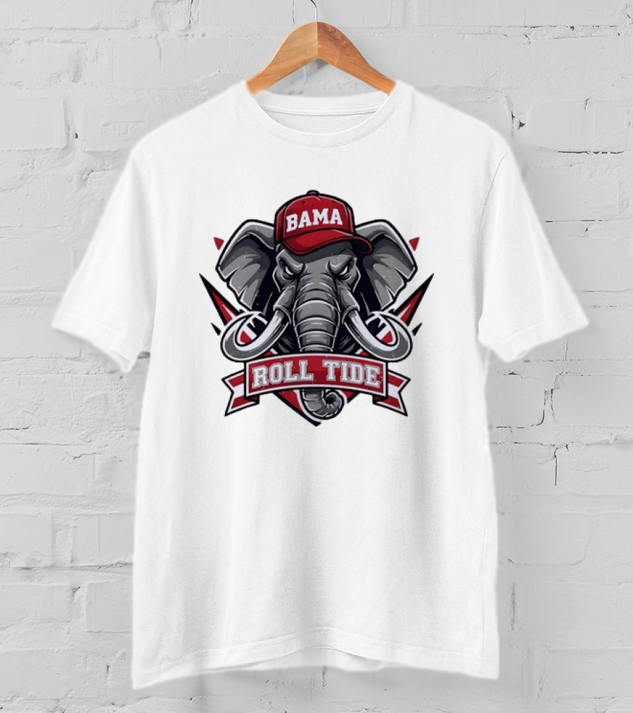 Bama Roll Tide Elephant Alabama Crimson Tide Fan T-Shirt