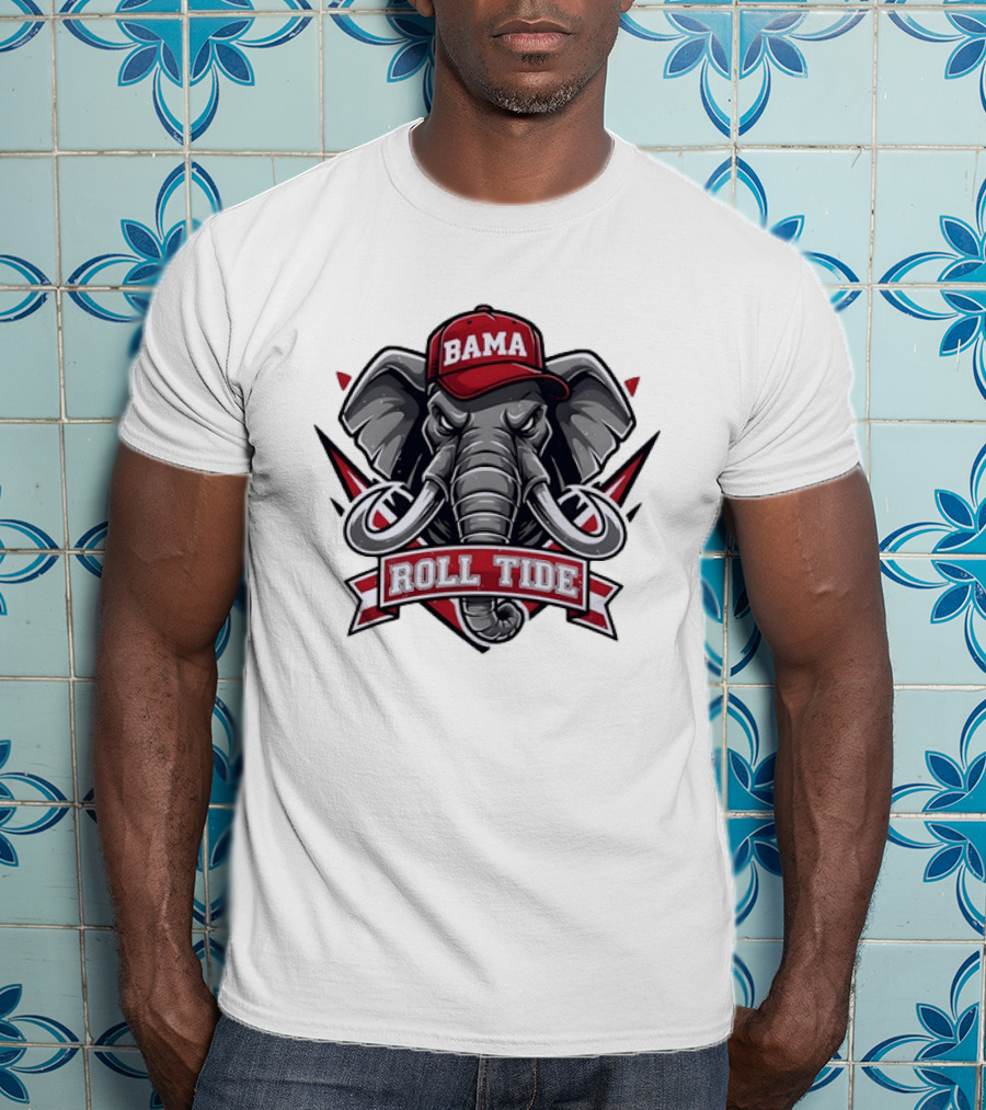 Bama Roll Tide Elephant Alabama Crimson Tide Fan T-Shirt