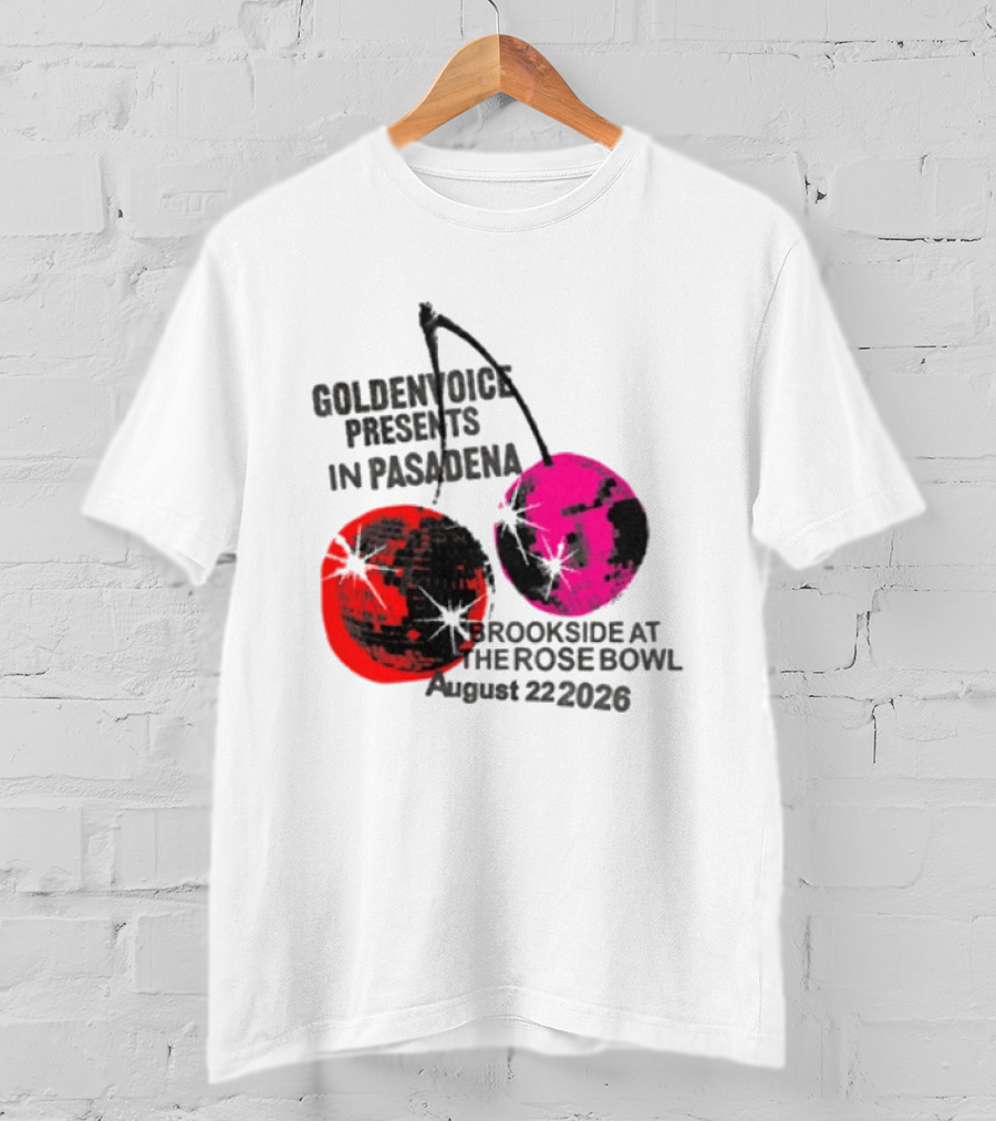 Goldenvoice Presents Pasadena Brookside At The Rose Bowl August 22 2026 Disco Cherry Baby T-Shirt