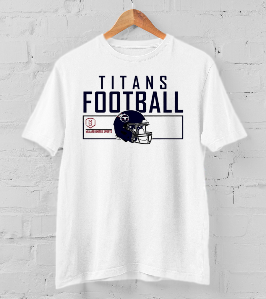Millard United Sports Titans Football Helmet T-Shirt