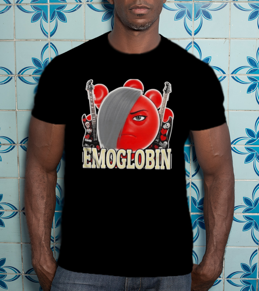 EMOGLOBIN Goblin Emoji With Emo Guitar T-Shirt