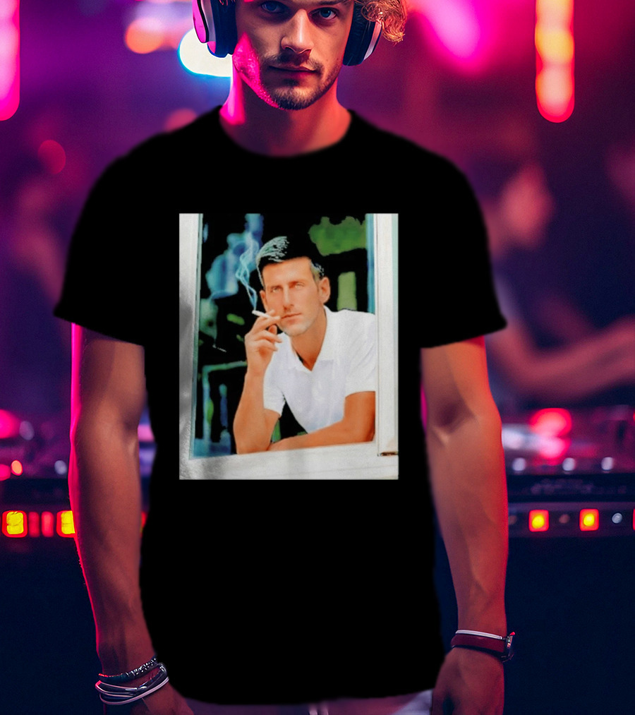 Novak Djokovic Smoking Tennis ATP Champion T-Shirt