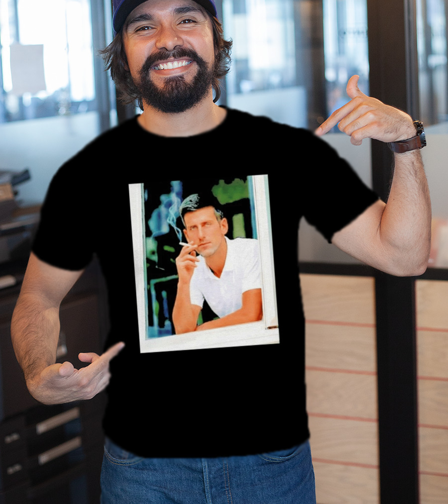 Novak Djokovic Smoking Tennis ATP Champion T-Shirt