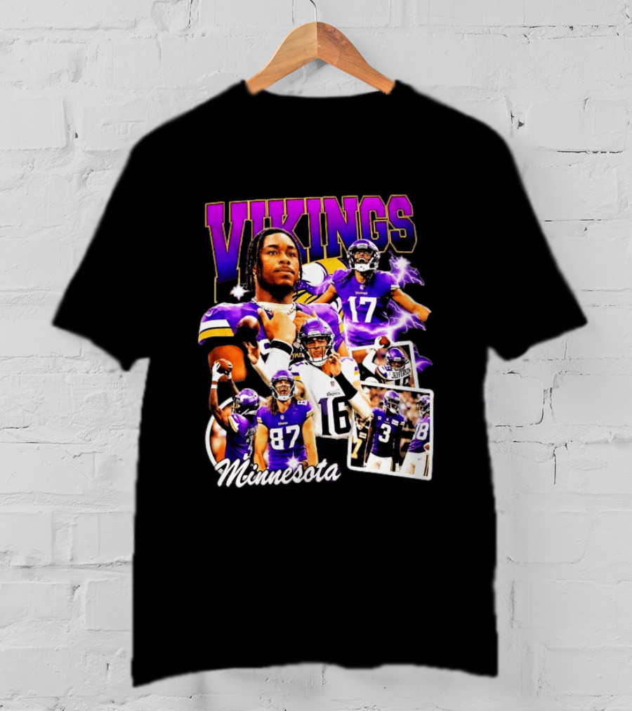 Fanatics Minnesota Vikings Notorious Justin Jefferson 87 83 16 17 Football T-Shirt