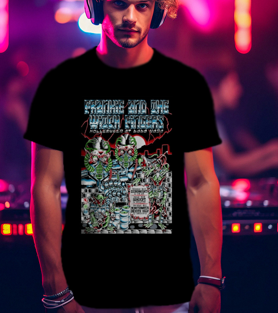 Frankie And The Witch Fingers HollerWEEN At Badu Waga Seattle WA Oct 29 31 2026 Monster Zookraught Peyote Ugly T-Shirt