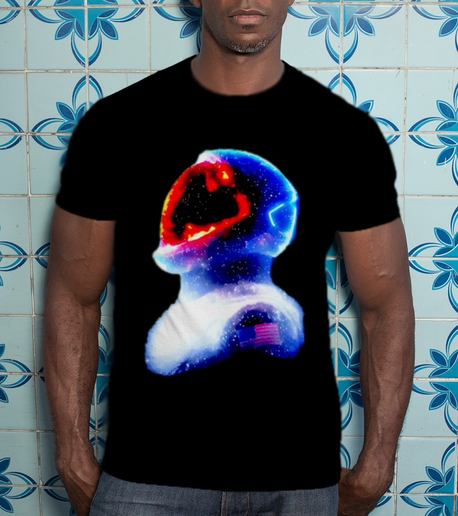 Galaxy Astronaut With American Flag Space Cosmic Adventure T-Shirt