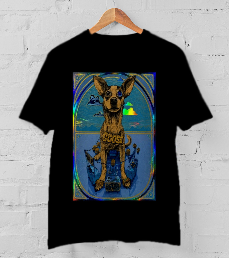 Goose Greek Theatre 08 14 2026 Exclusive Dog Art Holographic T-Shirt