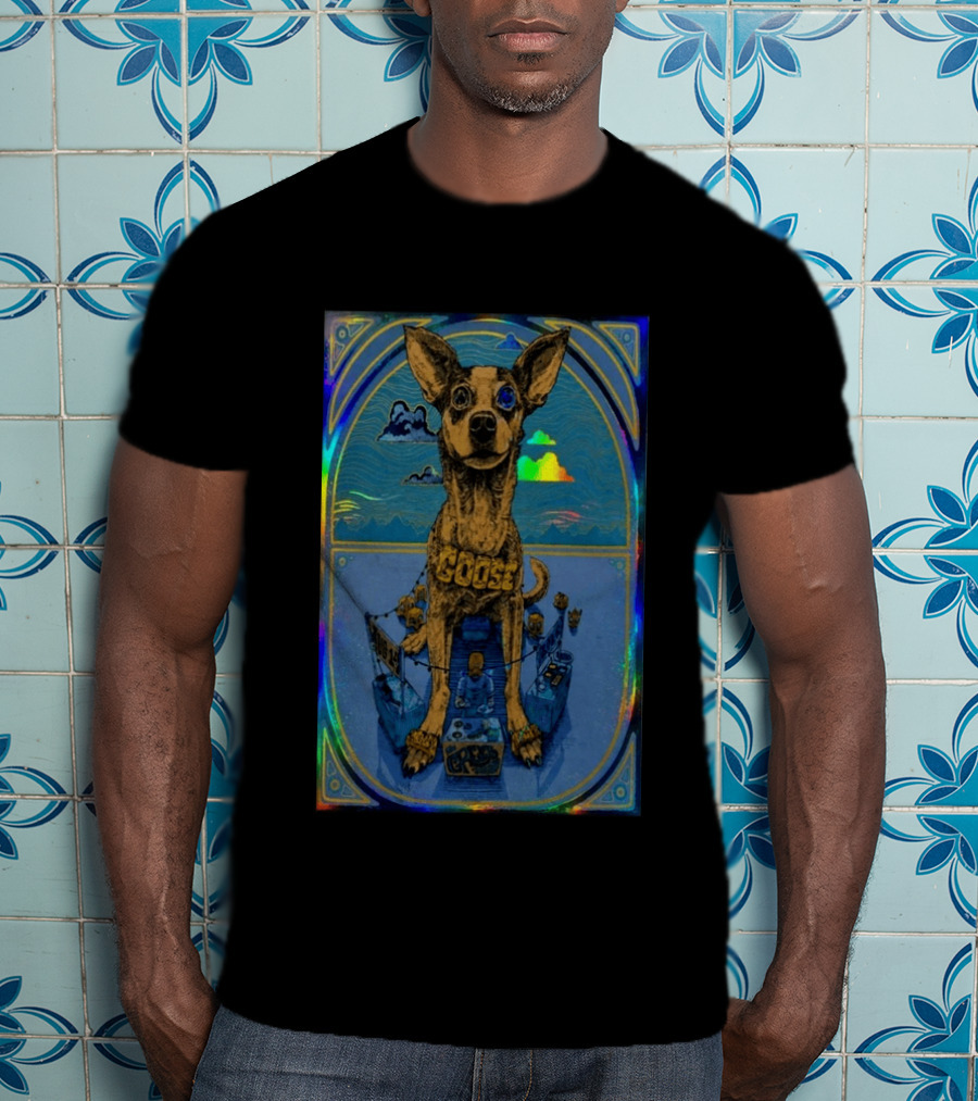 Goose Greek Theatre 08 14 2026 Exclusive Dog Art Holographic T-Shirt