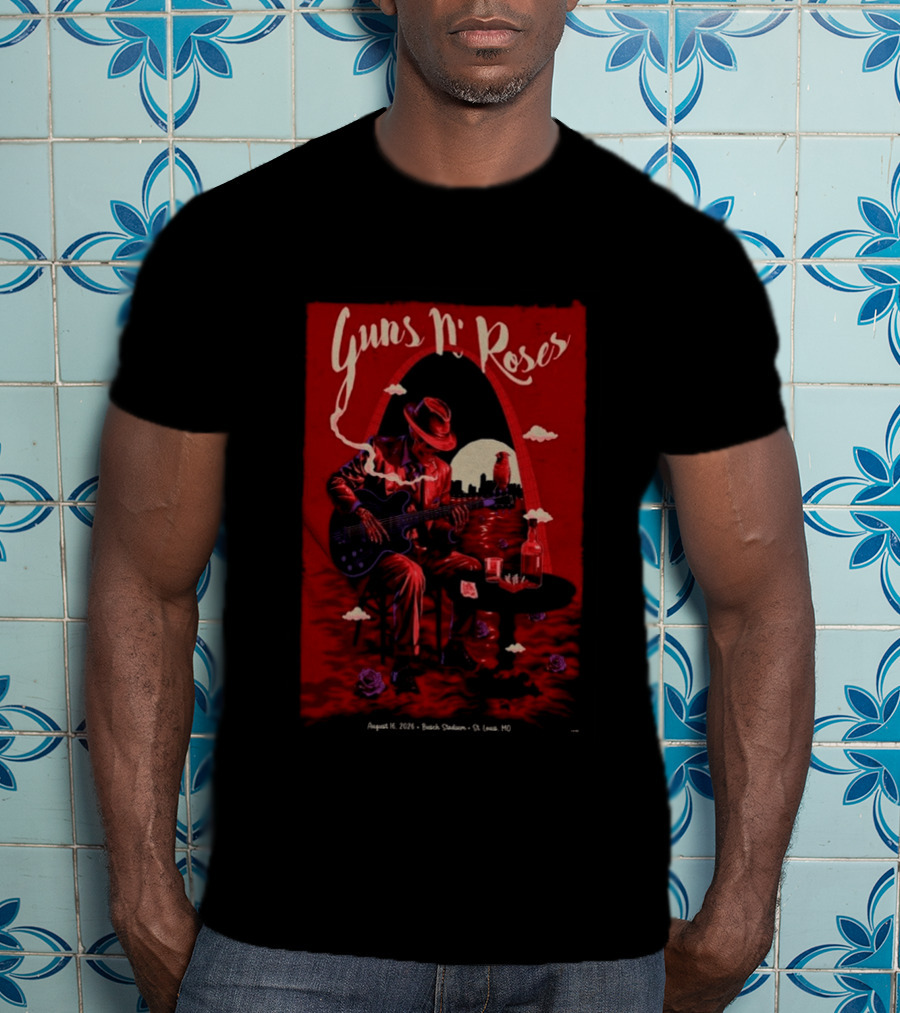 Guns N' Roses 2026 Busch Stadium August 16 St. Louis MO Tour T-Shirt