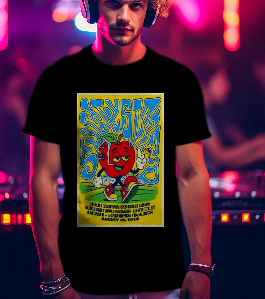 Slightly Stoopid Road Trippin Summer 2026 Apple Orchards LaFayette NY August 16 Dem Apples Bumpin Uglies T-Shirt
