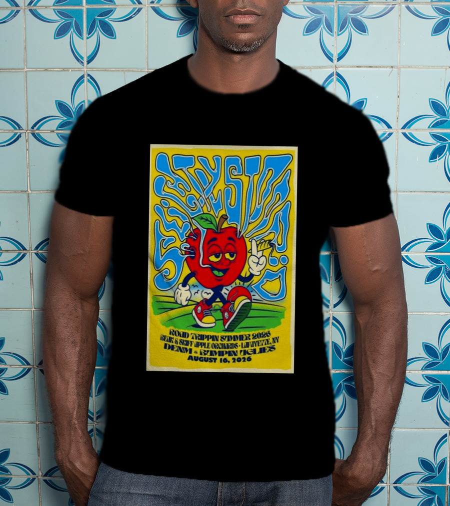 Slightly Stoopid Road Trippin Summer 2026 Apple Orchards LaFayette NY August 16 Dem Apples Bumpin Uglies T-Shirt