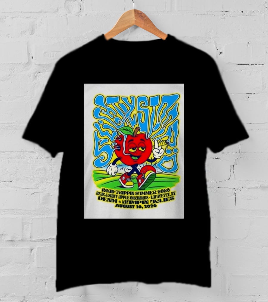 Slightly Stoopid Road Trippin Summer 2026 Beak & Skiff Orchards LaFayette NY August 16 With Denim And Bumpin Uglies T-Shirt