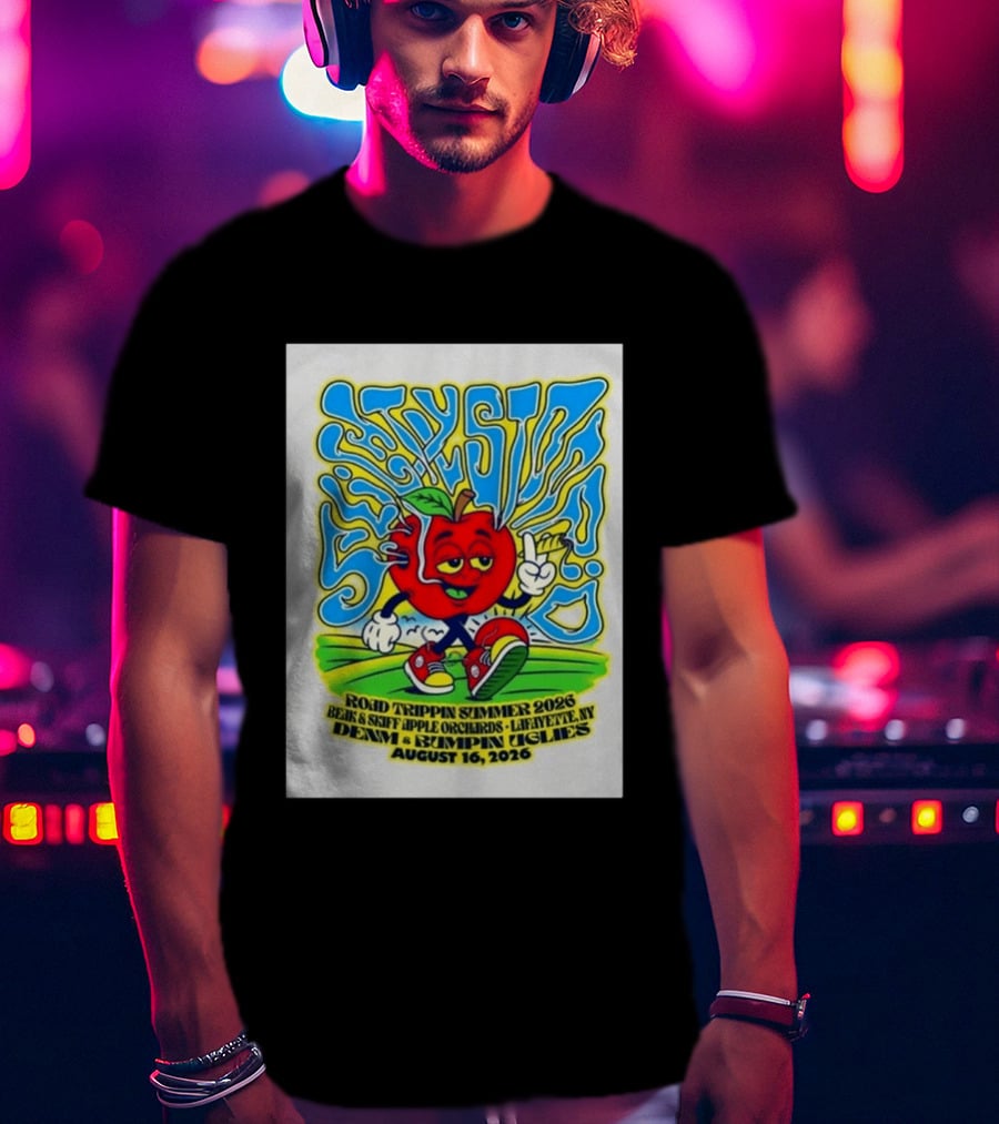 Slightly Stoopid Road Trippin Summer 2026 Beak & Skiff Orchards LaFayette NY August 16 With Denim And Bumpin Uglies T-Shirt
