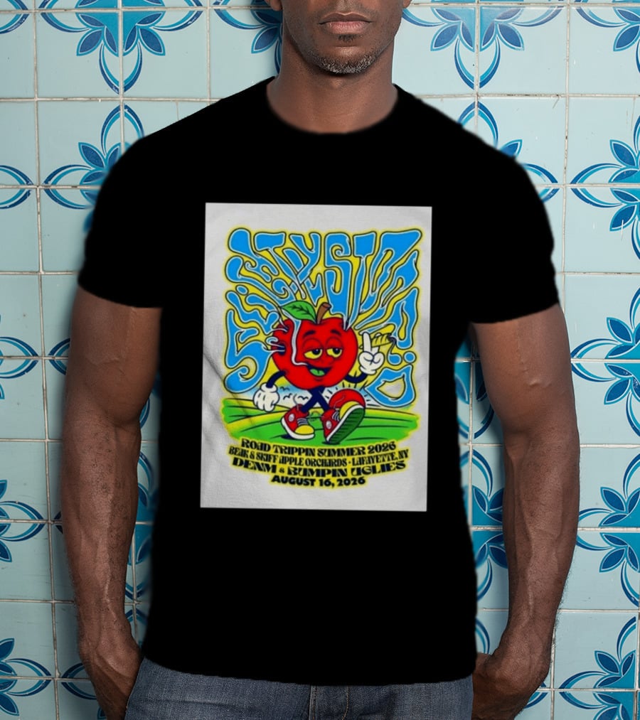 Slightly Stoopid Road Trippin Summer 2026 Beak & Skiff Orchards LaFayette NY August 16 With Denim And Bumpin Uglies T-Shirt