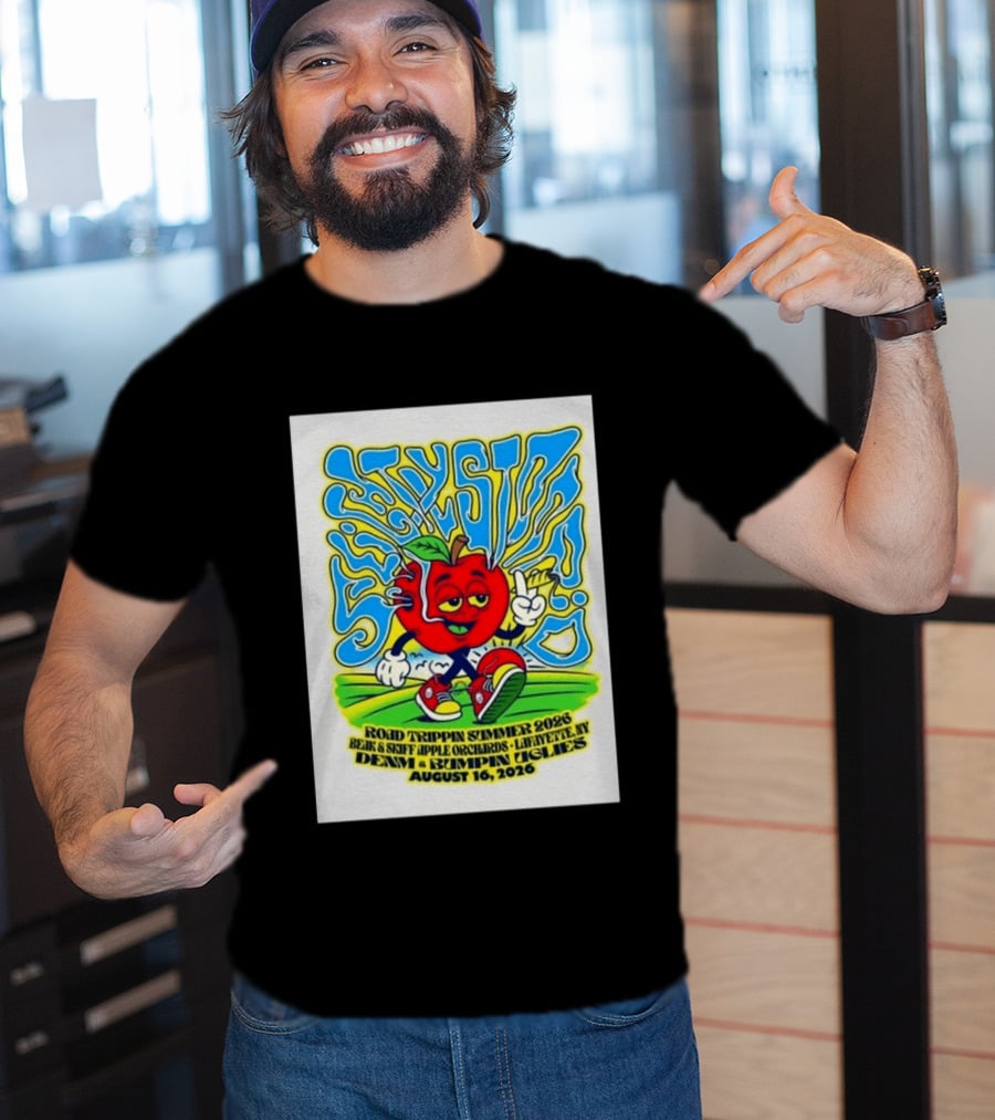 Slightly Stoopid Road Trippin Summer 2026 Beak & Skiff Orchards LaFayette NY August 16 With Denim And Bumpin Uglies T-Shirt