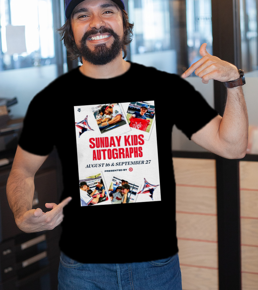 Sunday Kids Autographs August 16 & September 27 Presented By Target Twins Event T-Shirt