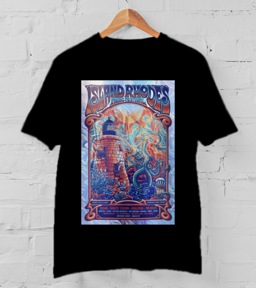 Island Rhodes Music Festival 2026 Centreville Bank Stadium Sublime Slightly Stoopid Rebelution The Roots August 15 16 Limited T-Shirt