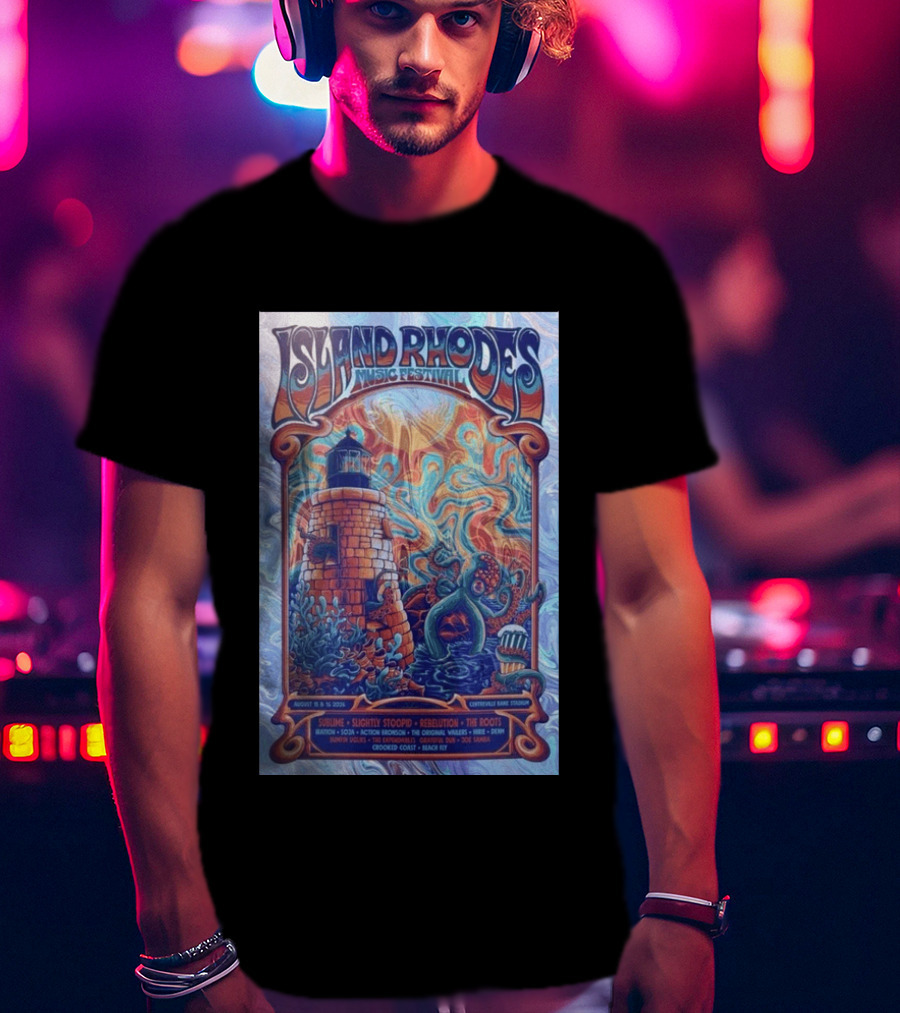 Island Rhodes Music Festival 2026 Centreville Bank Stadium Sublime Slightly Stoopid Rebelution The Roots August 15 16 Limited T-Shirt