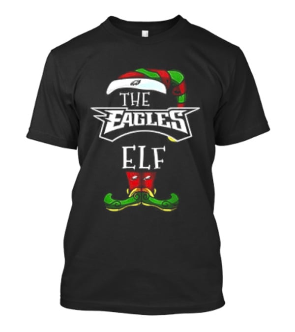 The Eagles Christmas Elf Hat And Mustache T-Shirt