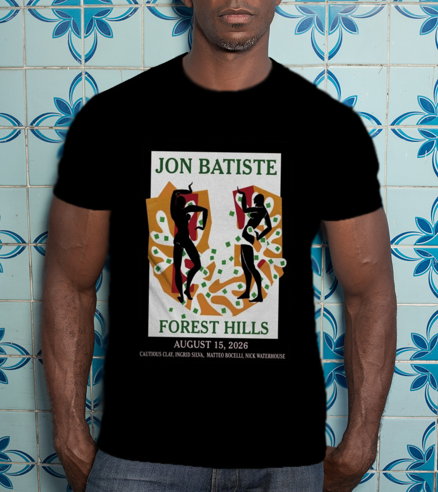Jon Batiste Forest Hills August 15 2026 Cautious Clay Ingrid Silva Matteo Bocelli Nick Waterhouse T-Shirt