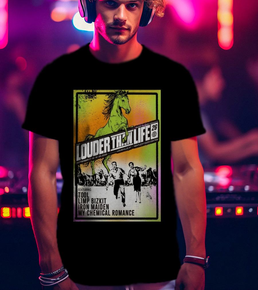 Louder Than Life 2026 Louisville KY Featuring Tool Limp Bizkit Iron Maiden My Chemical Romance T-Shirt