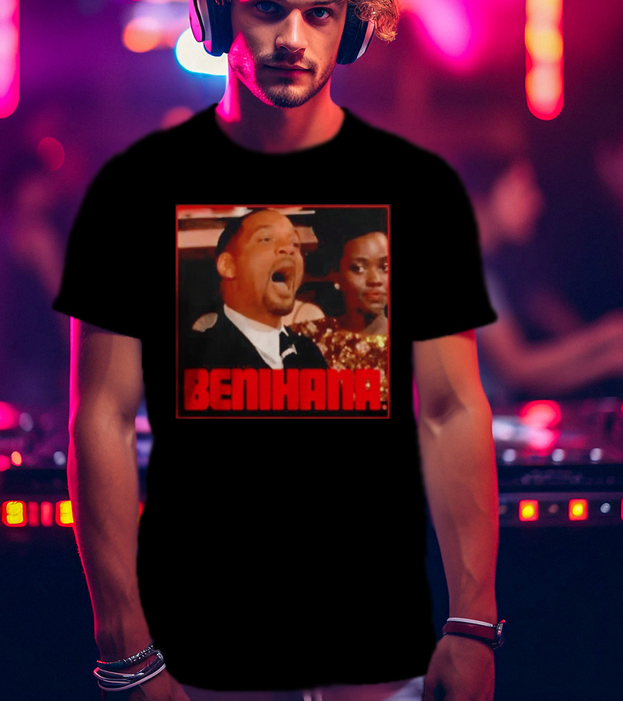 Benihana Will Smith Oscar 2022 Reaction Image T-Shirt