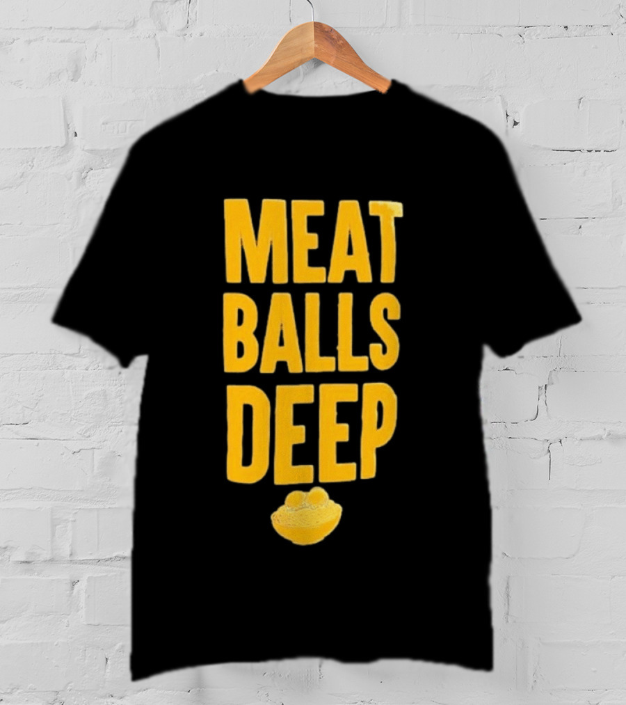Meat Balls Deep Pasta Bowl Yellow T-Shirt