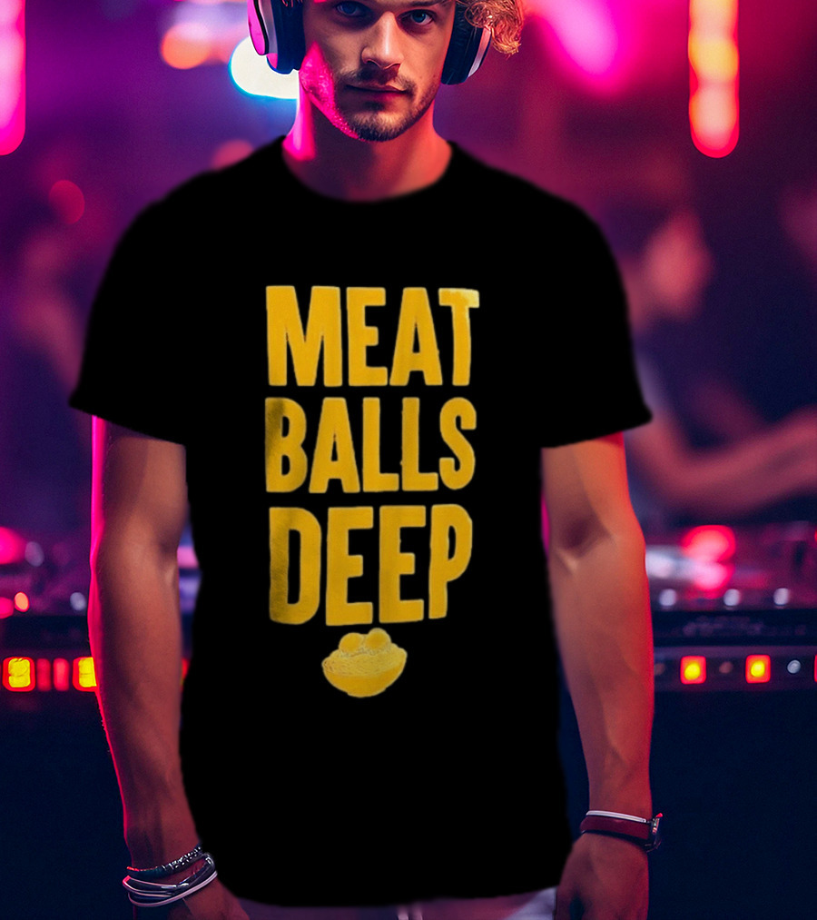 Meat Balls Deep Pasta Bowl Yellow T-Shirt