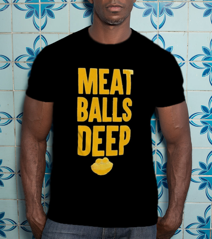 Meat Balls Deep Pasta Bowl Yellow T-Shirt