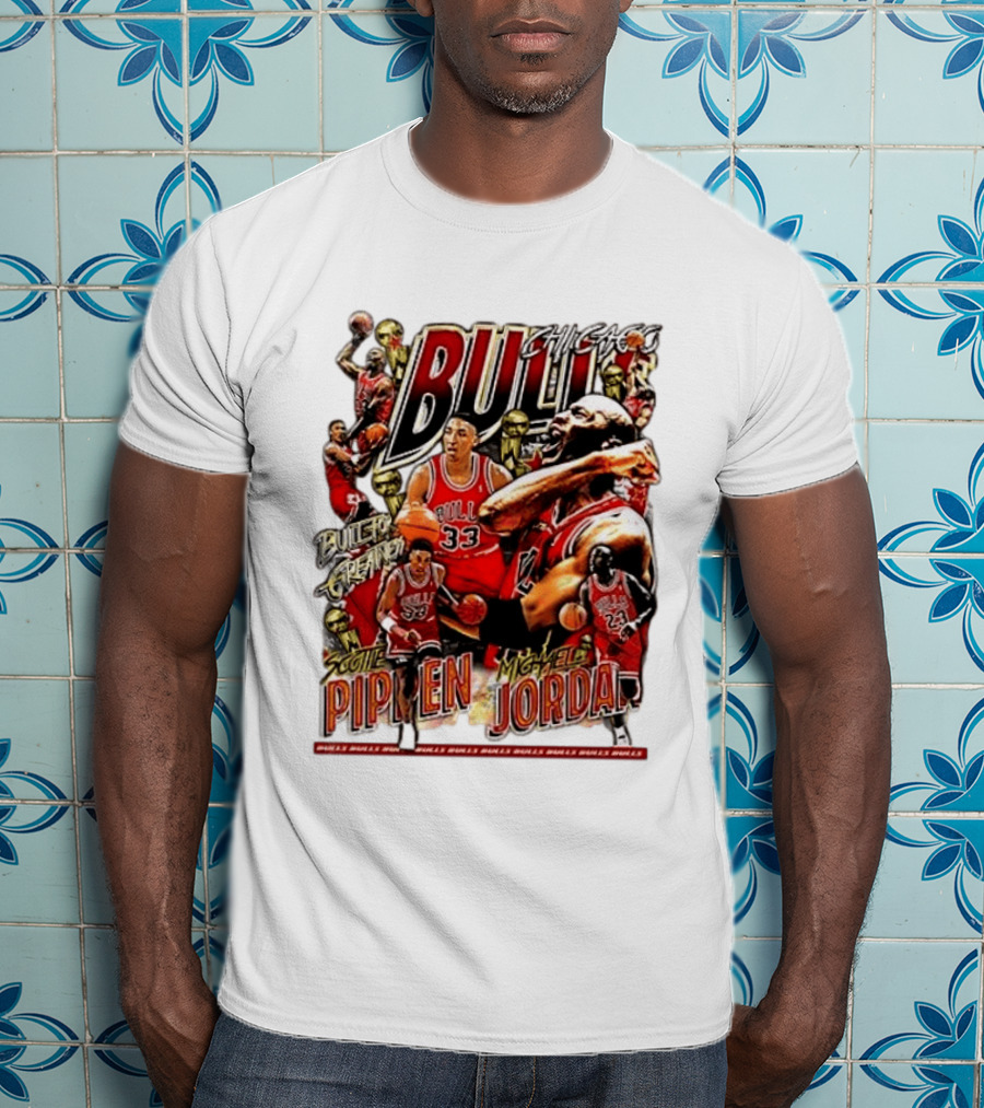 Chicago Bull Machael Jordan X Scotie Pippen Build For Greatness T-Shirt