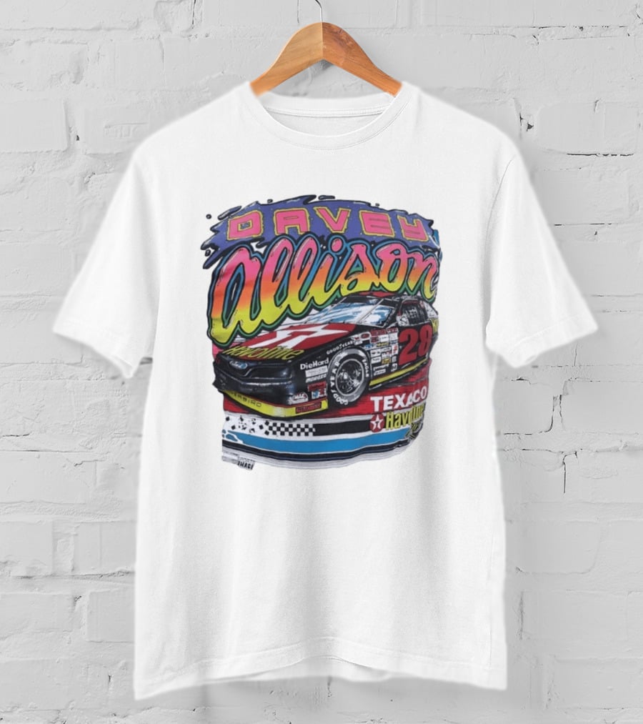 Davey Allison 28 Texaco Havoline Racing Ford Thunderbird T-Shirt