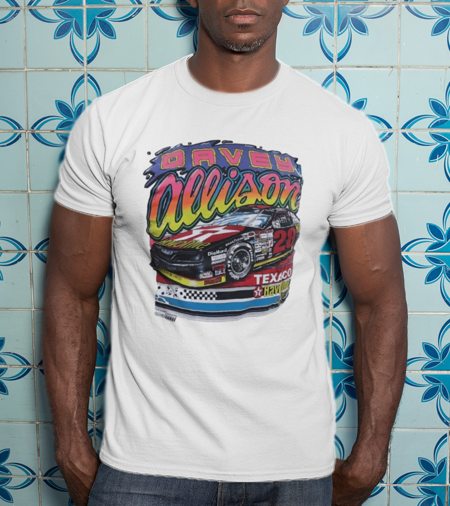 Davey Allison 28 Texaco Havoline Racing Ford Thunderbird T-Shirt