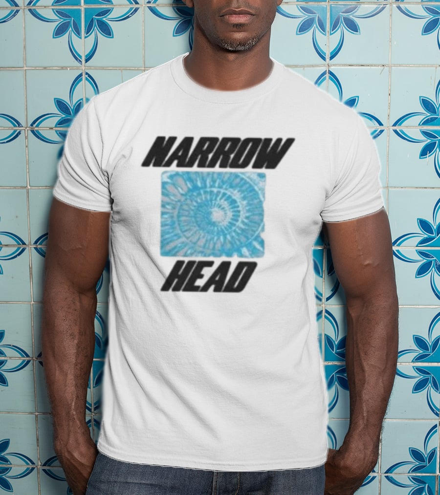 Narrow Head Blue Spiral Shell Tie Dye T-Shirt