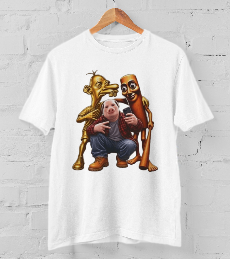 Neegy John Pork Tung Tung Tung Sahur Meme Characters T-Shirt