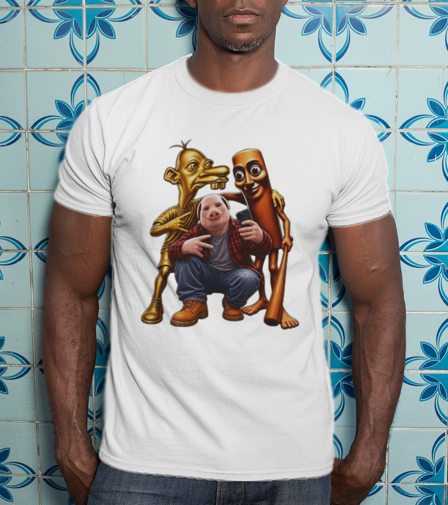 Neegy John Pork Tung Tung Tung Sahur Meme Characters T-Shirt